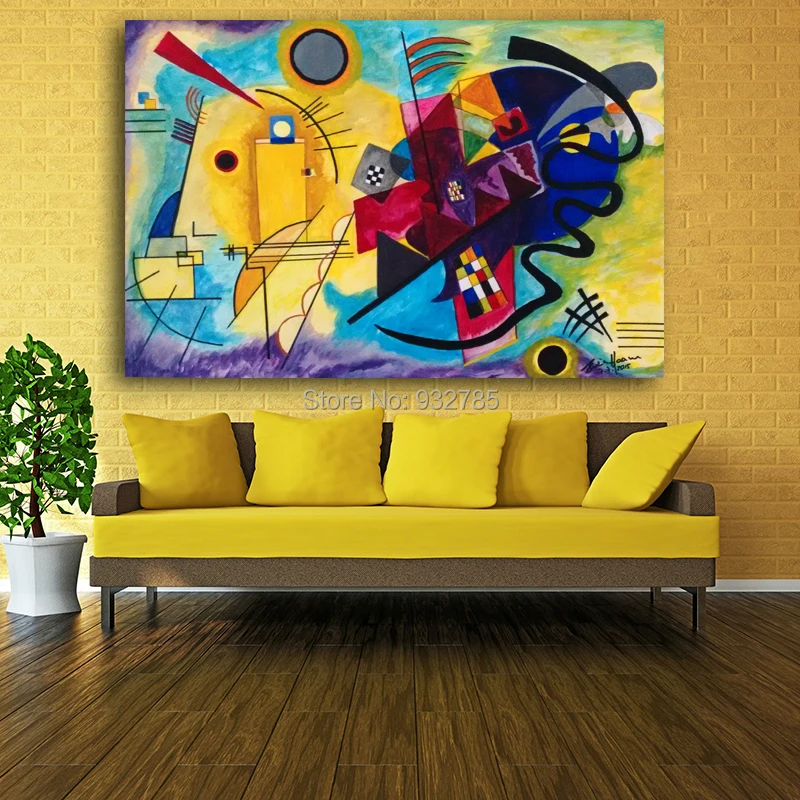 Картина маслом Wassily Kandinsky Классический настенный постер и наклейка уставва