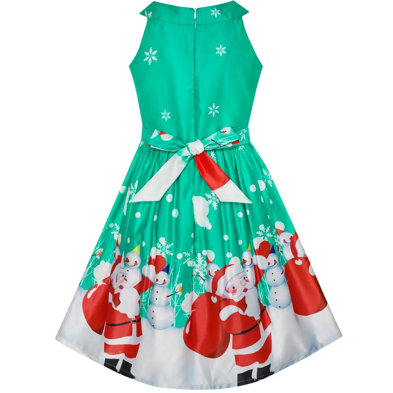 Girls Dress Christmas Santa Snow Xmas Party Turquoise 2020 Summer Princess Wedding Dresses Girl Clothes Size 7-14 Carnival | Детская