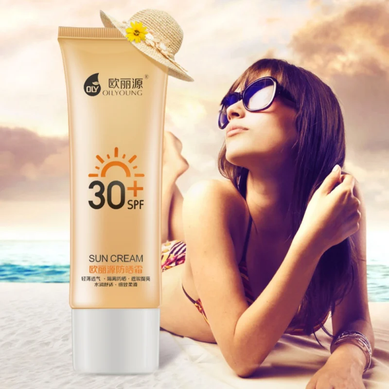 Солнцезащитный крем SPF 30 + для лица Водонепроницаемый увлажняющий с защитой от