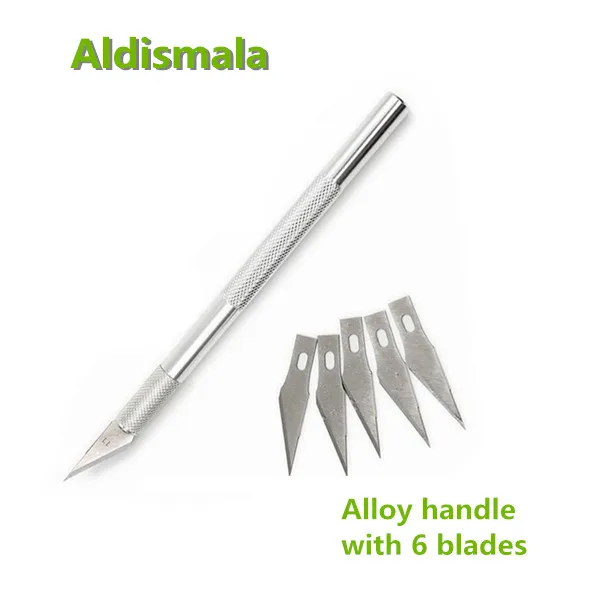 Aldismala 6 лезвий ремесло художественный нож для резки DIY нож для резьбы трафарет для забивания хобби зубчатая модель ремонт скульптура скальпель