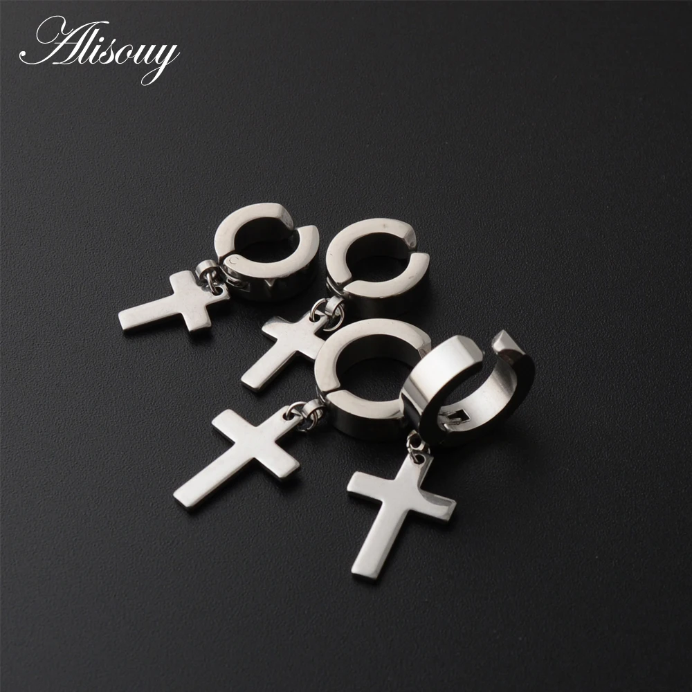 1 пара мужские и женские серьги Клипсы из нержавеющей стали|clip earrings|earrings crossear clip