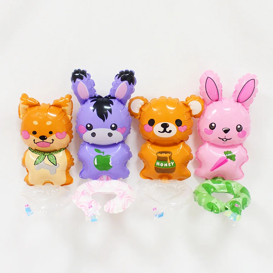 5 шт./лот наручные шары из фольги с животными надувные на день рождения