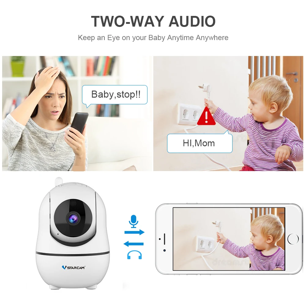Vstarcam G45 720 P/1080 P видеоняня wifi 2-сторонняя аудио умная камера с детектором движения