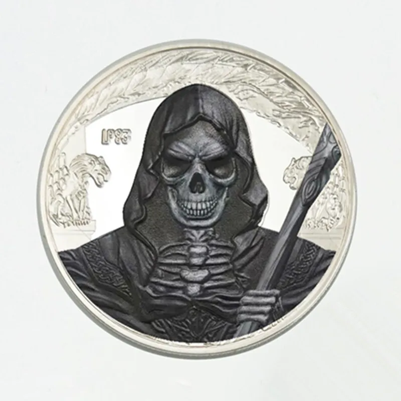 

10 pcs The Ghost evil spirits Scream Killer coins silver plated colored monster 40 mm souvenir collectible decoration coin