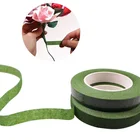 Самоклеящийся букет из лента для ствола искусственных цветов, 30 ярдов, 12 мм, для упаковки цветов, зеленые ленты, товары для цветов
