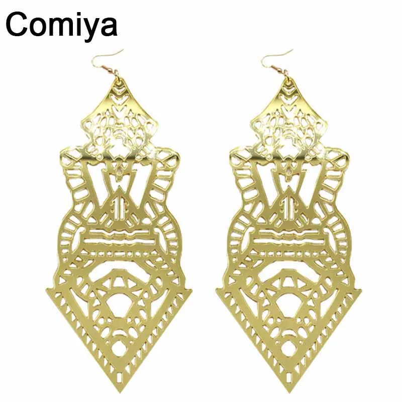 Comiya Punk Vintage Earring For Girl Statement Brincos Big Long Yellow Clack Drop Earrings Women Jewelry Oorbellen Bijoux | Украшения и