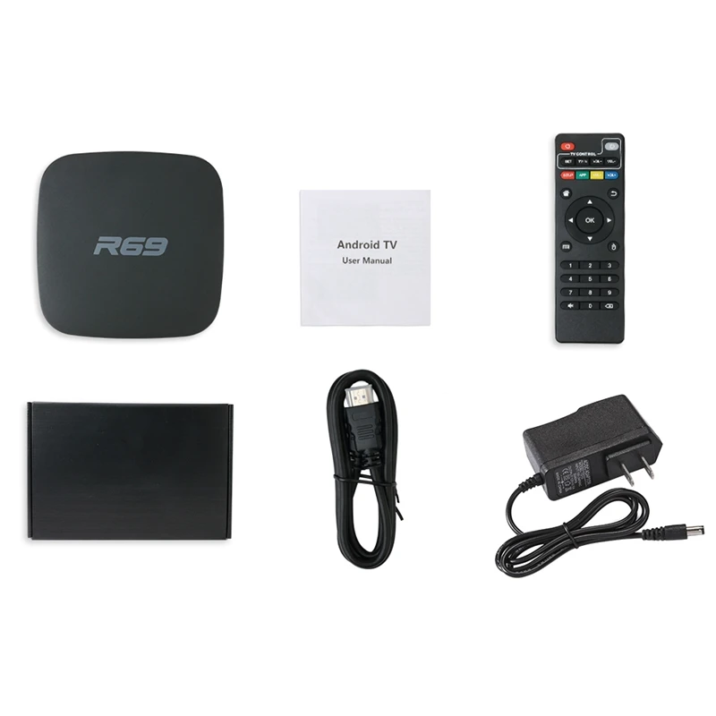 R69 Smart Android 7 1 ТВ-приставка 2 4G Wifi H3 четырехъядерный телеприставка 1080P Hd 3D видео