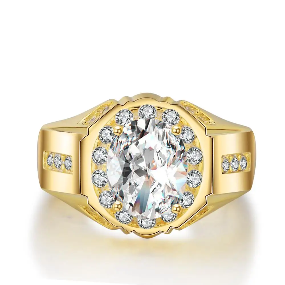 Роскошные обручальные кольца с толстым 10 мм большим круглым кубическим