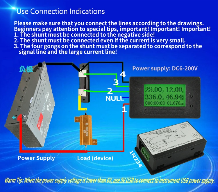 DYKB DC 200 V 300A кулонметр 12864 ЖК-дисплей Цифровой Вольт-усилитель измеритель напряжения тока мощность энергии темп времени сигнализации