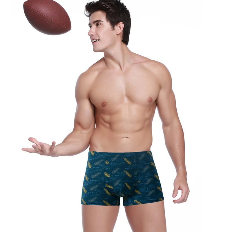 CR Men Boxers Modal Underwear 4pcs/lot Gift Box Summer Antibacterial Comfortable Breathable Plus Size Print Brand AU330 | Мужская одежда