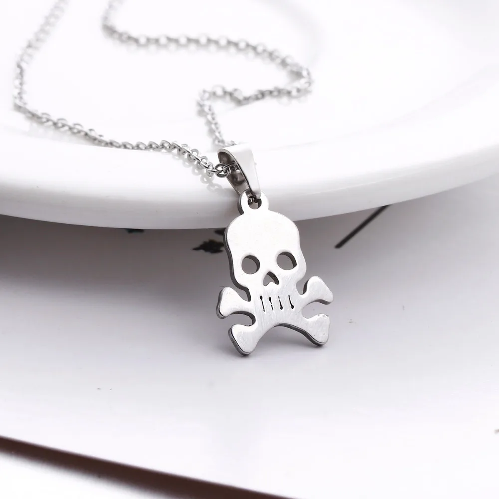 Цепочка с подвеской в виде черепа для мужчин и женщин ожерелье из нержавеющей