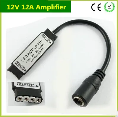 

Wholesale 20PCS Black DC 12V 3*4A 12A Mini LED RGB 4pin Amplifier For Led Strip Light