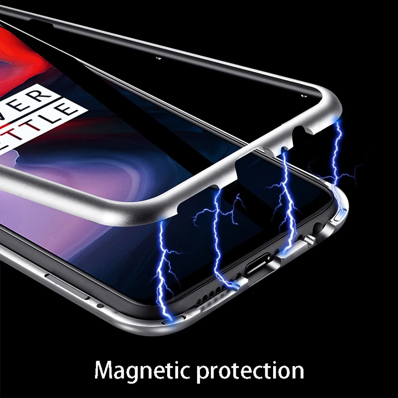 Магнитный адсорбционный чехол для телефона OnePlus 7 Pro One Plus 6 T задняя крышка из