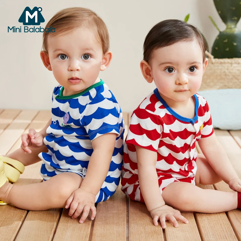 Мини комбинезон balabalaBaby летний хлопковый Дышащий с принтом для маленьких девочек