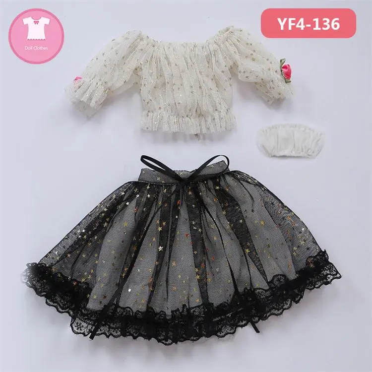 YF4 to 136 BJD SD кукольная одежда 1/4 или 1/3 юбка на подтяжках кружевное платье без бретелек для Minifee или MSD боди YF4-136 кукла аксессуары - Цвет: YF4 to 136
