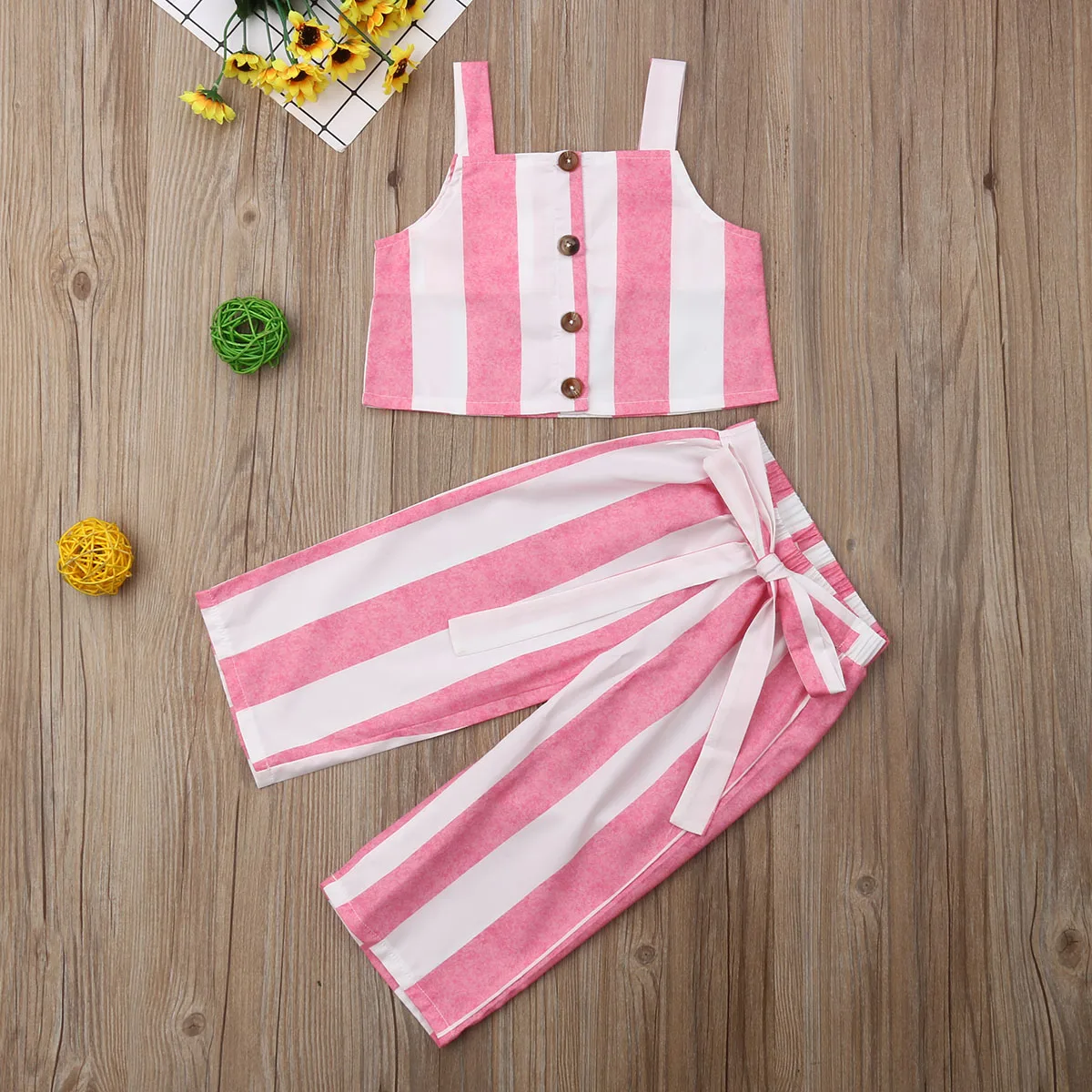 Одежда для маленьких девочек в стиле бохо комплект из 2 предметов укороченный топ