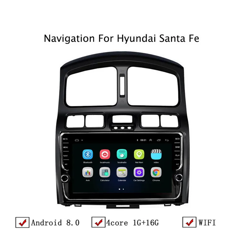 9 &quotAndroid 8 1 Автомобильный gps навигатор для hyundai Santa Fe 2006 2007 2008 2009 2010 2011-2015