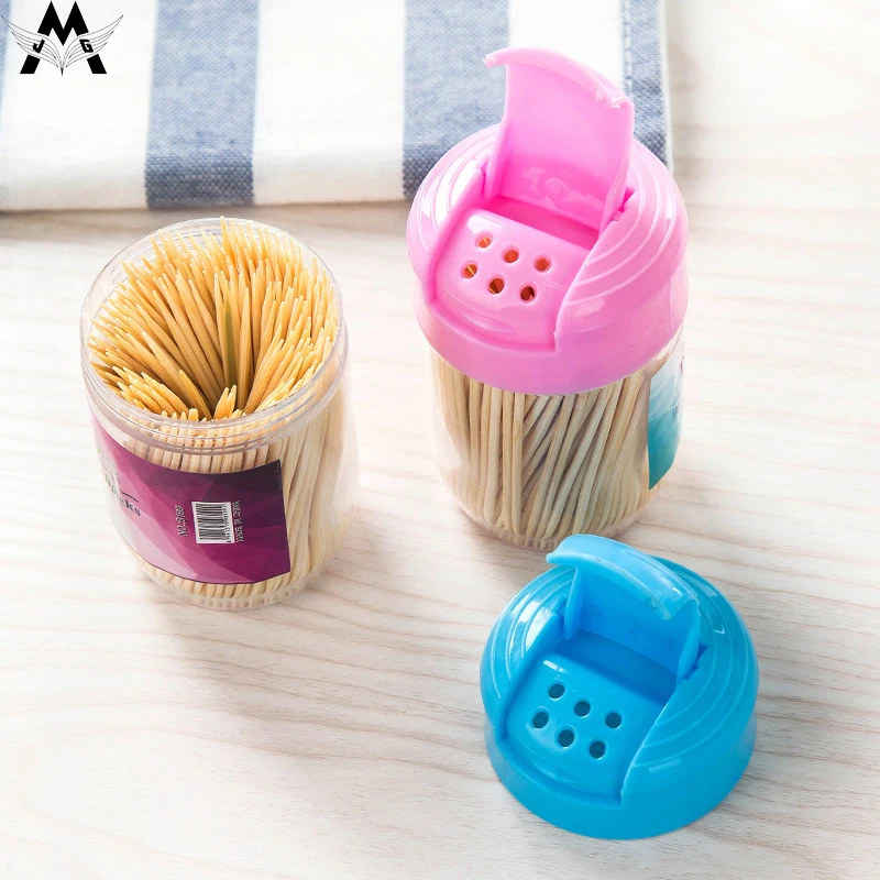 MeiJiaG Eco-Friendly Material Toothpick Holders With 350 Bamboo Toothpicks Three Classic Colors Optional | Дом и сад