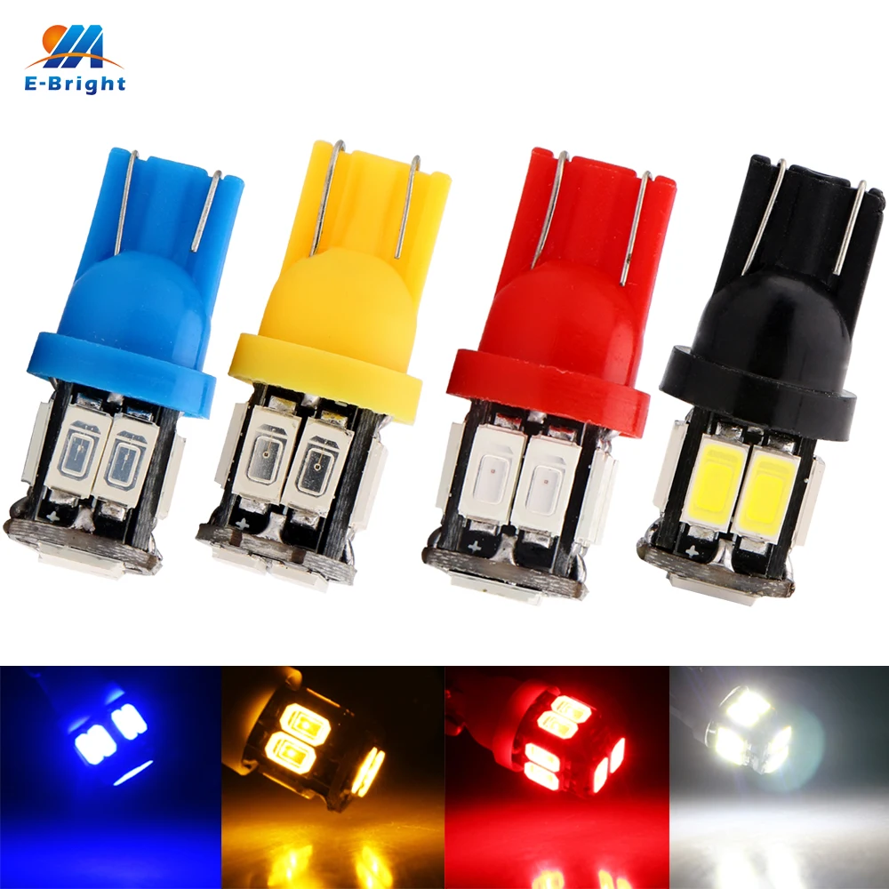YM E Bright 4 шт. T10 5630 10 SMD 194 168 W5W светильник для чтения 12 В Led Wedth s Белый Синий Красный