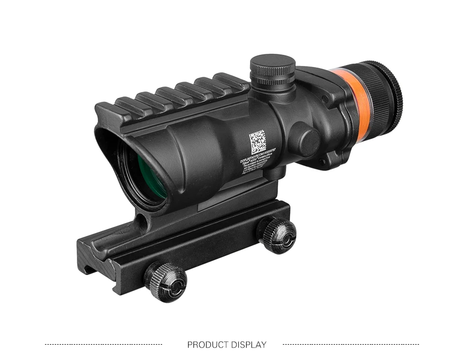 Охотничий Прицел ACOG 4X32 Rail оптика Красная Зеленая точка крест освещение стекло травленая сетка тактический оптический прицел