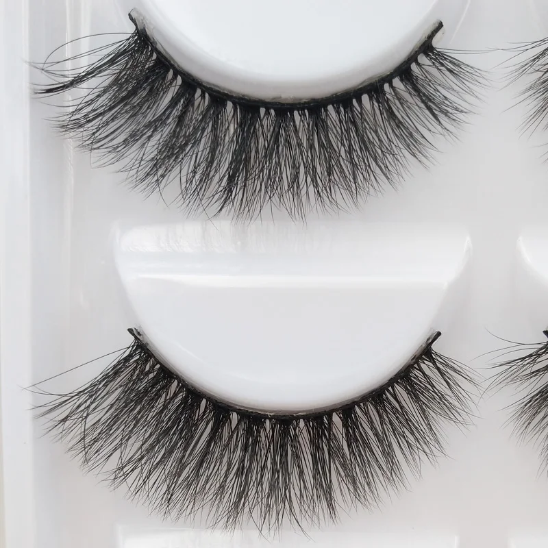 SHIDISHANGPIN 1 box mink eyelashes natural long 3d false lashes hand made makeup eyelash extension 1cm-1.5cm | Красота и здоровье