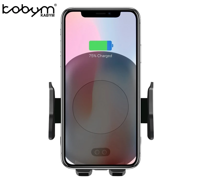 Kabym qi Car Wireless Charger Auto induction infrared Fast Air Mount Cradle for S7 S8 S9 iPhone 8 X a mini wireless charger | Мобильные