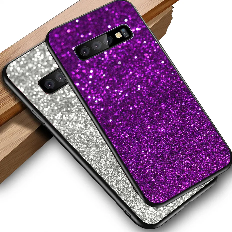 Чехол для Samsung Galaxy S10 Lite S9 S8 S5 A30 A50 M20 A9 A7 A8 2018 силиконовые блестящие чехлы телефонов