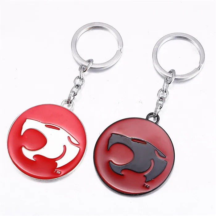 12 шт./партия, 2 цвета, аниме, с логотипом Thundercats, рисунок, игрушка, круглый брелок, персональный держатель для ключей для мужчин и женщин