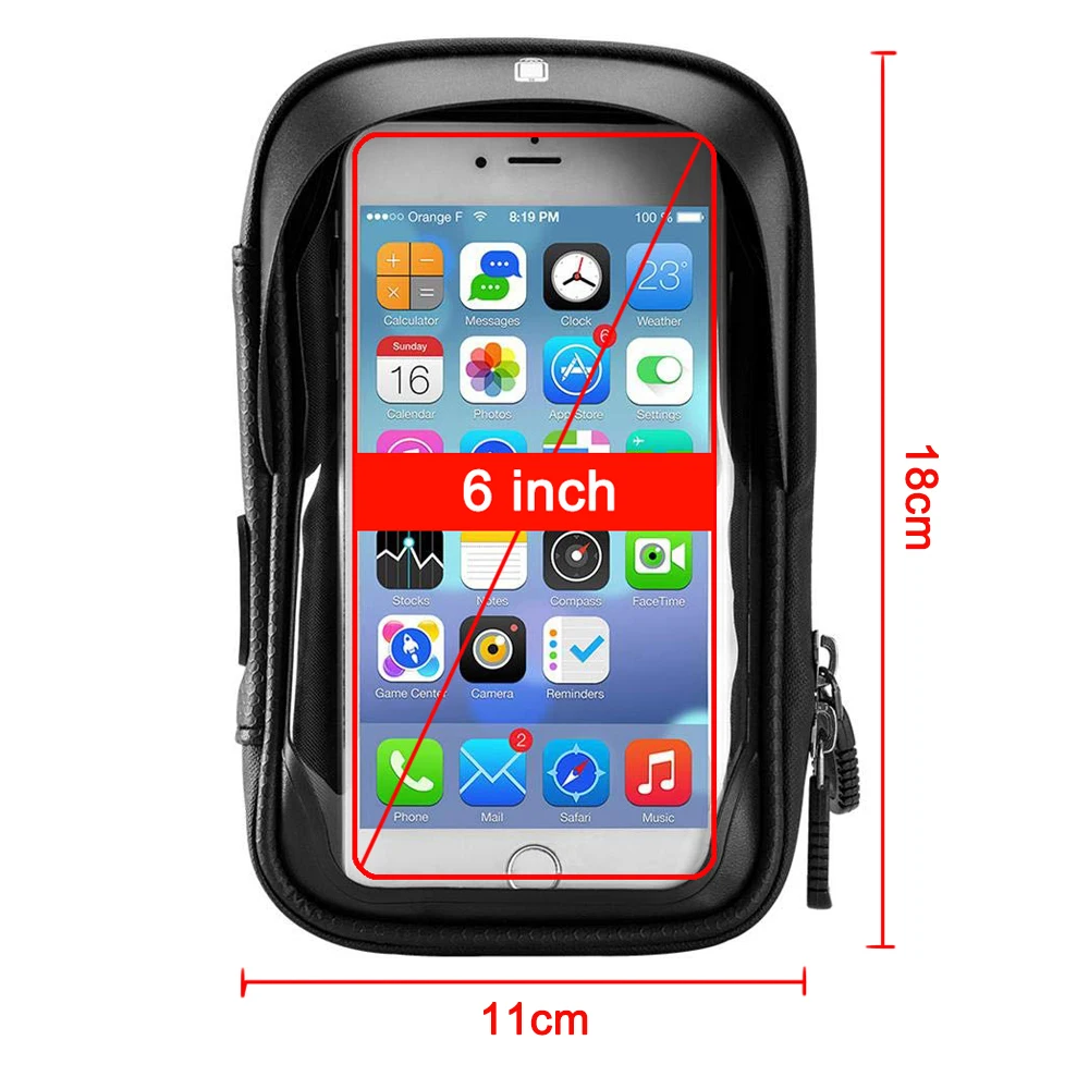 untoom 6 0 inch waterproof bicycle phone holder bike motorcycle handlebar cell phone stand mount for iphone samsung xiaomi redmi free global shipping