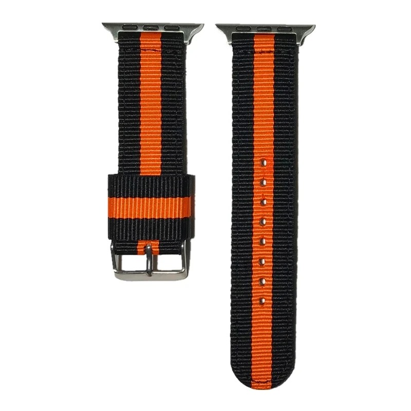 Ремешок спортивный для Apple Watch Band 42 мм 38 нейлоновый полосатый браслет iWatch 4 44 40