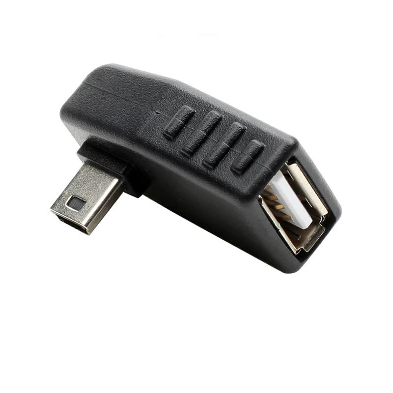 Автомобильный аудиоадаптер Mini 5P mini T port 90 градусов правый угол левый изгиб 5p USB