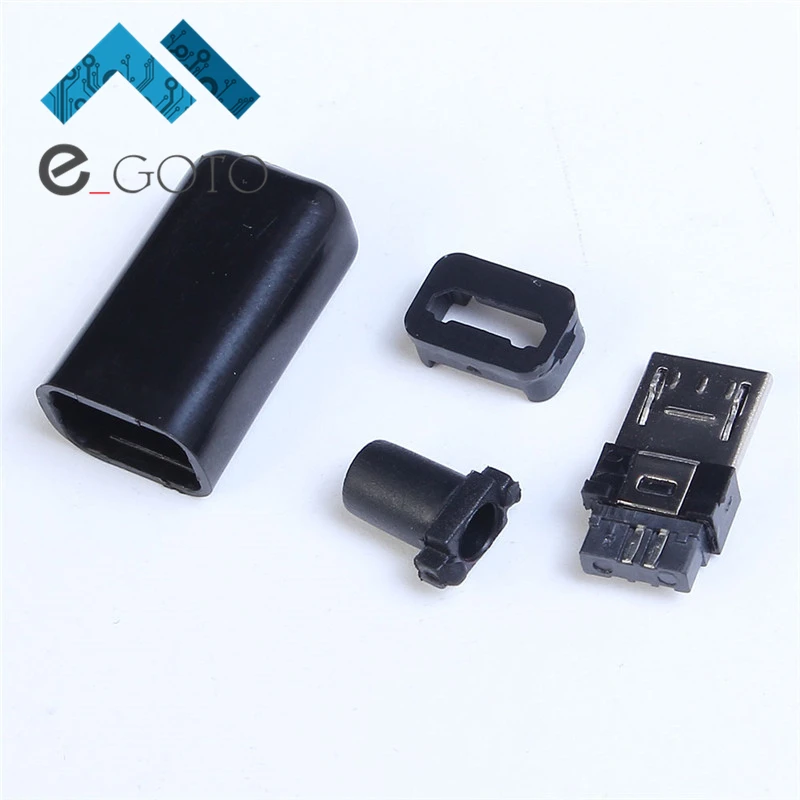 50 шт. Черный Micro USB мужчина 5 P Булавки Интерфейс сварки Тип разъем Зарядное