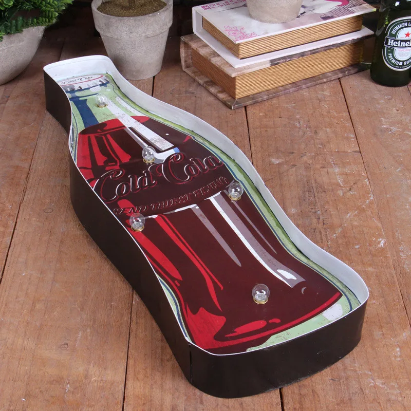 Светодиодный неоновый знак Кокс винтажный домашний декор Placa Decorativa Cerveja Бар Кафе