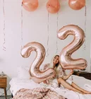 1 шт. 40 дюймов розовое золото номер алюминиевые воздушные шары из фольги в виде цифр 0-9, дня рождения, свадьбы, Обручение вечерние декор в честь детская бальная расходные материалы
