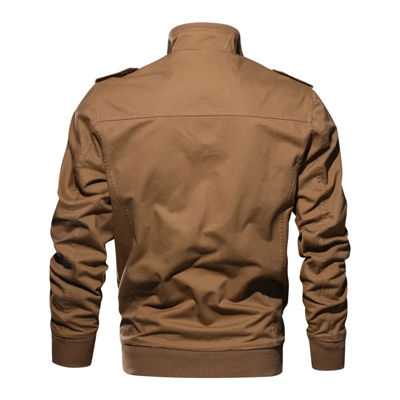 Мужская куртка бомбер LetsKeep хлопковая тактическая пилот размера плюс модель MA502