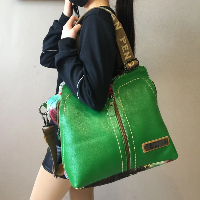 Роскошные модные женские сумки, женская сумка через плечо, с принтом, на плечо, Холщовая Сумка, Портативная сумка из натуральной кожи, большие сумки