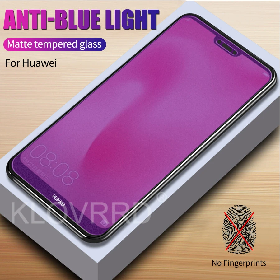 Матовый Анти Фиолетовый Синий Закаленное стекло-экран протектор для huawei Honor 8X Note