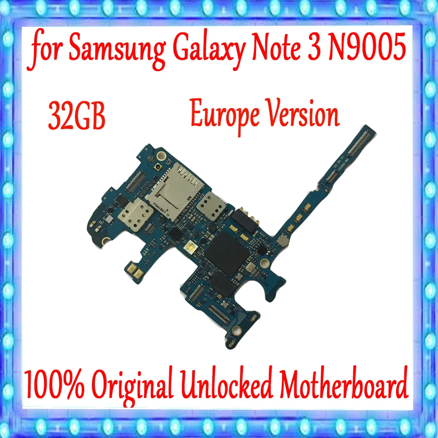 Оригинальная разблокированная материнская плата Samsung Galaxy Note 3 N9005 32 ГБ версия