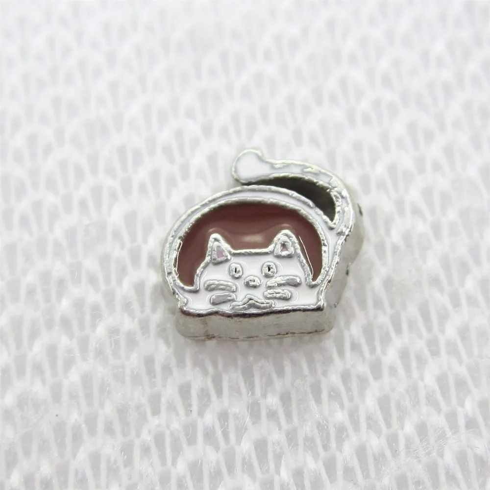 Оптовая продажа 20 шт. подвески в виде непослушного кота из искусственного стекла