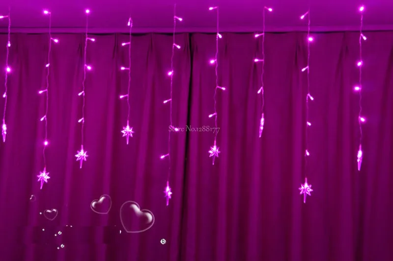 4 м* 0,7 м 100 светодиодный гирлянда сказочные огни 18P North Star Polaris ледяной бар гирлянда занавески для вечерние украшения на Рождество