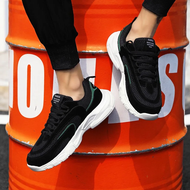 SMTZZJ 2019 Breathable Men Sneakers Male Summer Autumn Shoes White Black Gray Lightweight Thick Bottom Comfortable Casual | Обувь