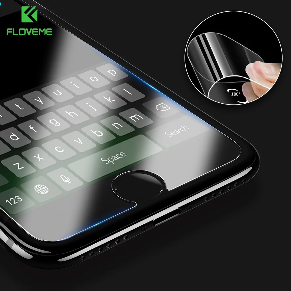 2018 New Floveme Новый 0.15 мм Ultra Slim закаленное стекло для iPhone 8 7 6 S Plus Чехол прохладный