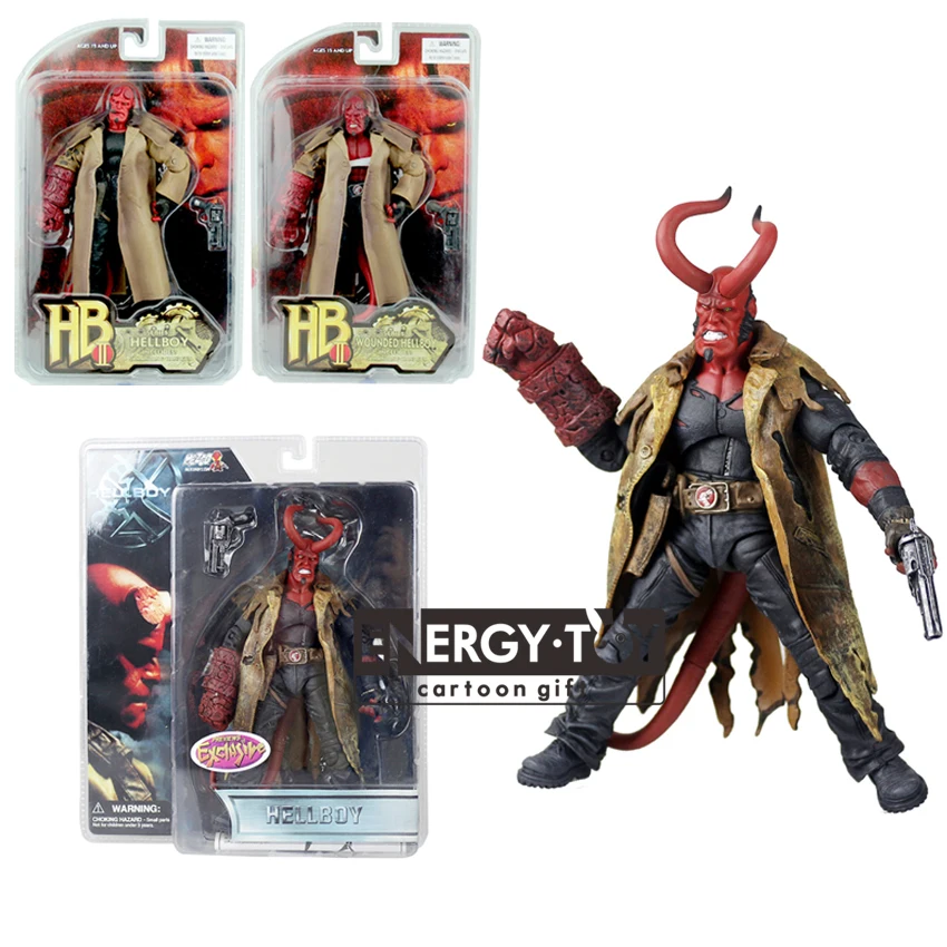 Фигурка героя мультфильма раненный Хеллбой 3 стиля 7 дюймов включает в себя