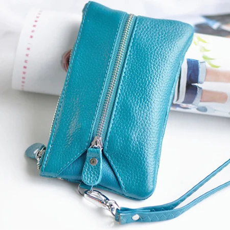 Blue Брендовый женский держатель для ключей, кошельки из натуральной кожи, автомобильный органайзер для ключей, портмоне, многофункциональное портмоне - Цвет: Blue