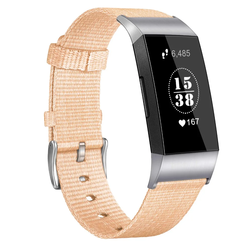 Ремешок для умных часов Fitbit Charge 3 сменный нейлоновый браслет смарт 10
