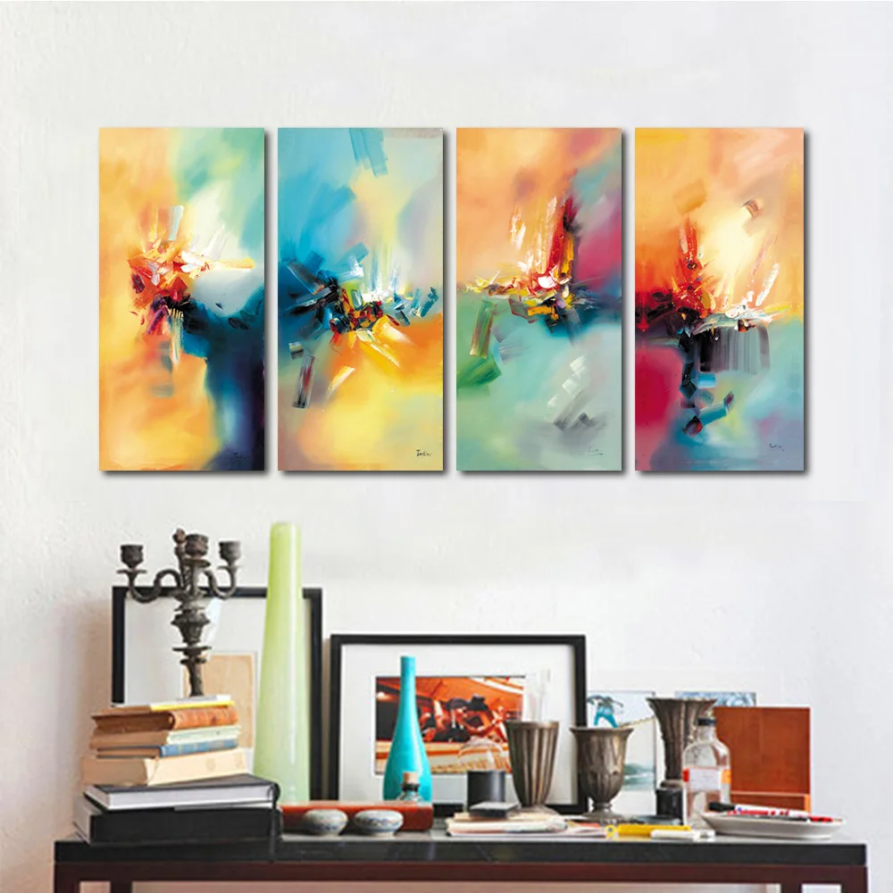 

Canvas Painting Abstract Color Brush Texture Wall Pictures For Living Room Wall Art Decoration Posters And Prints