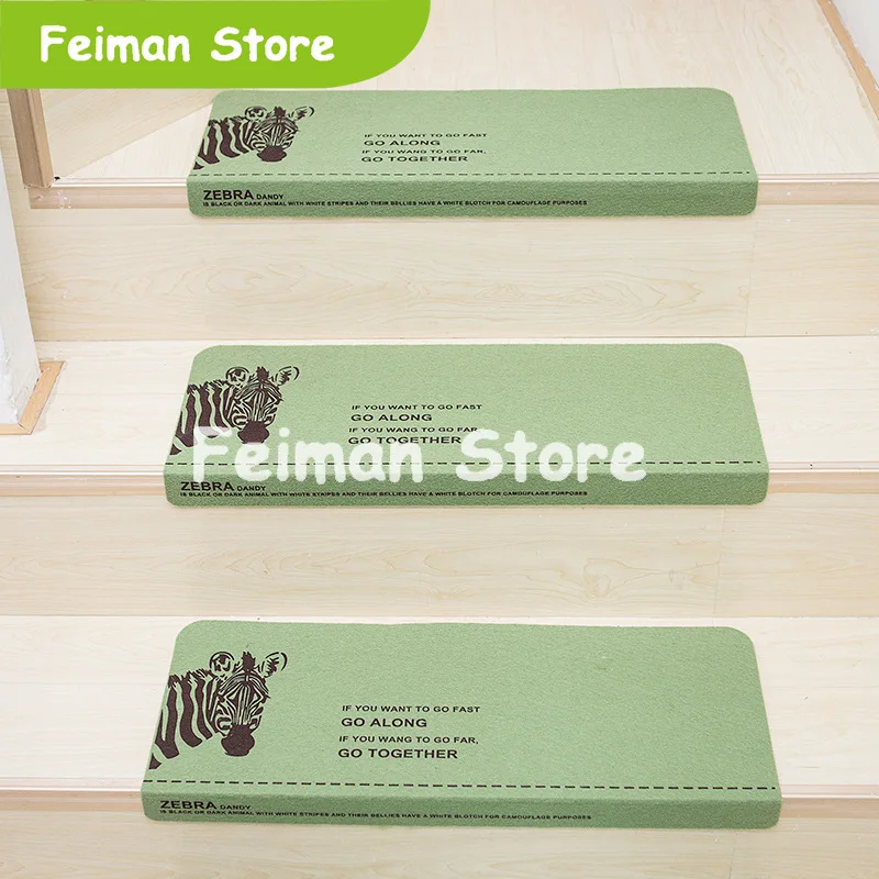 5 шт. сплошной цвет светящиеся зебры узор лестницы ковер сопротивление