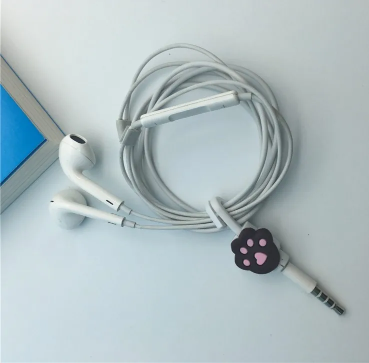 KTITHNICO 6 шт. мультяшный протектор для кабеля наушников Защитный Органайзер с