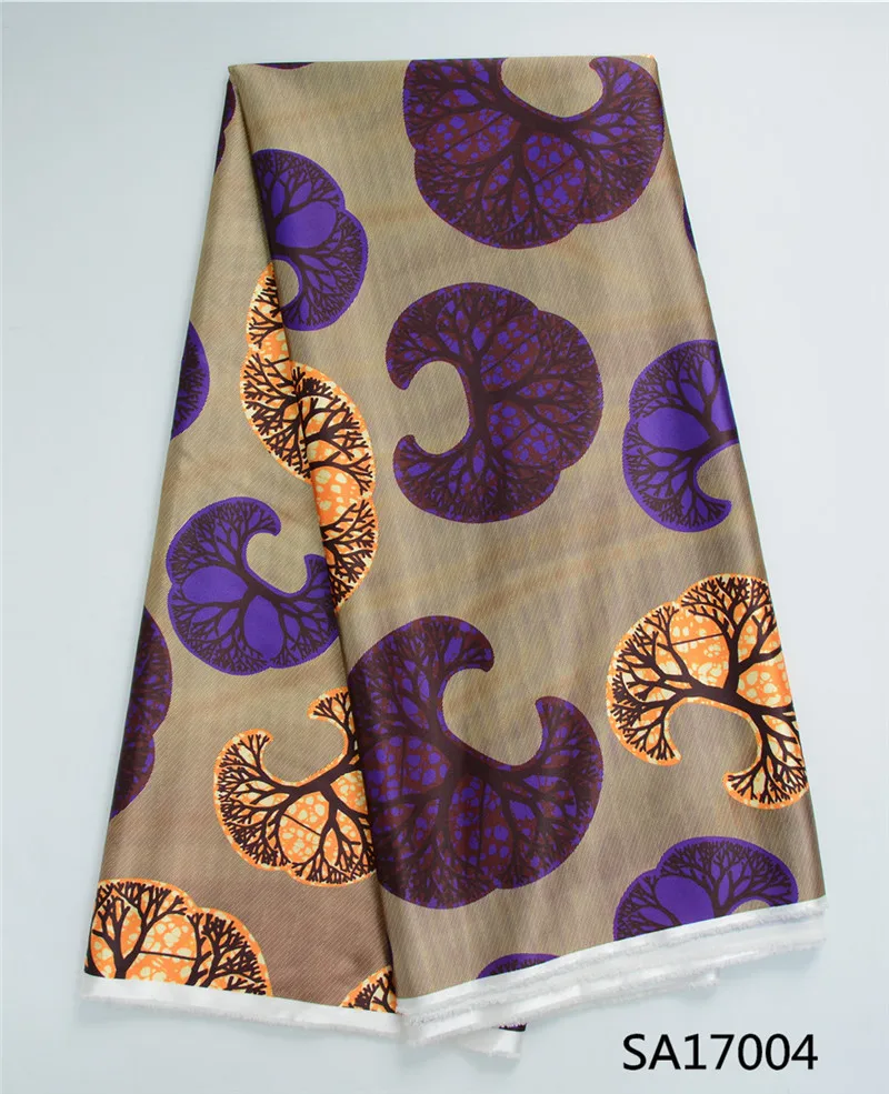 Сатиновая ткань с цифровым принтом 5 ярдов/партия новая мода дизайн из атласа и