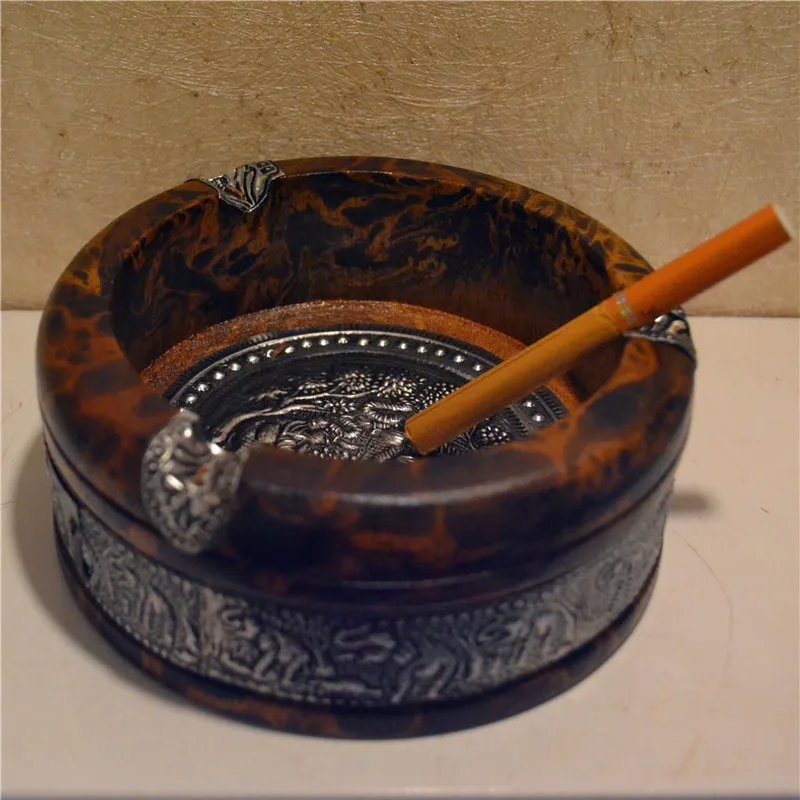 Retro Wooden Handmade Smoking Tobacco Cigar Cigarette Ashtray Ash Tray Case lw01017624 | Дом и сад